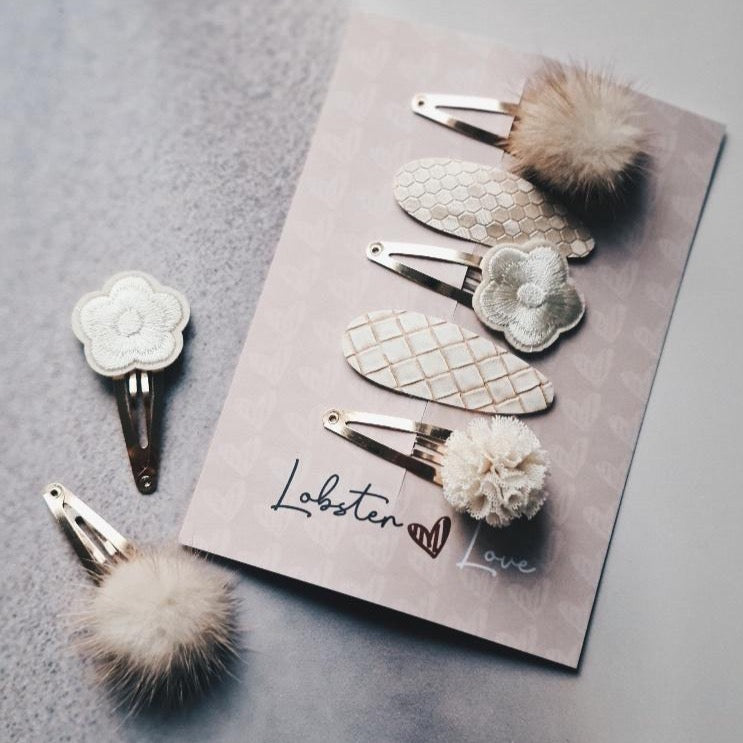 Haarspeldjes Champagne • 5 cm • 5 stuks