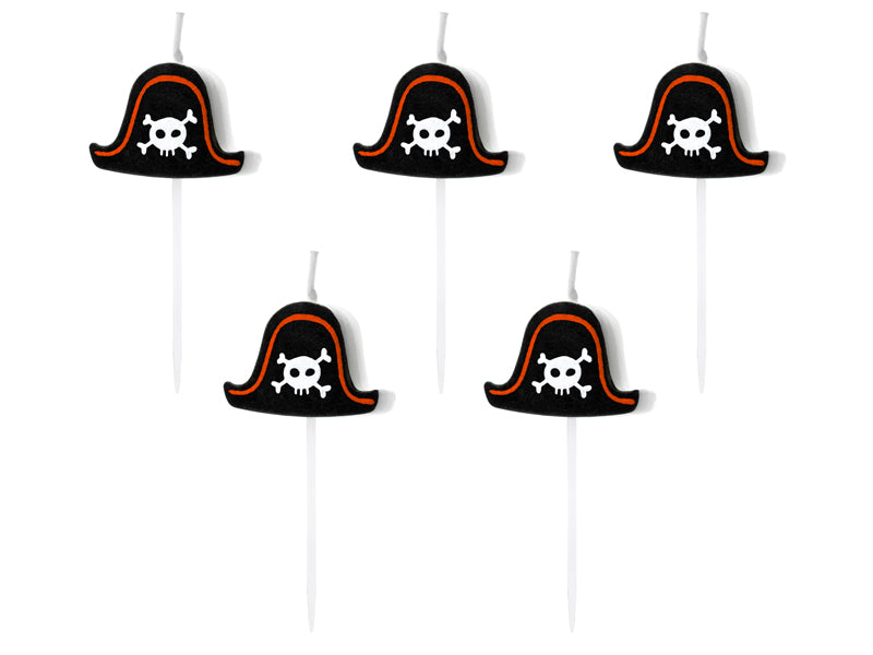 Verjaardagskaarsjes • Piraat (5 stuks) - Helloboy