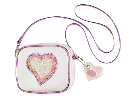 handtas wit hartje souza glitters