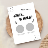 kraskaart het is een jongen gender kaart