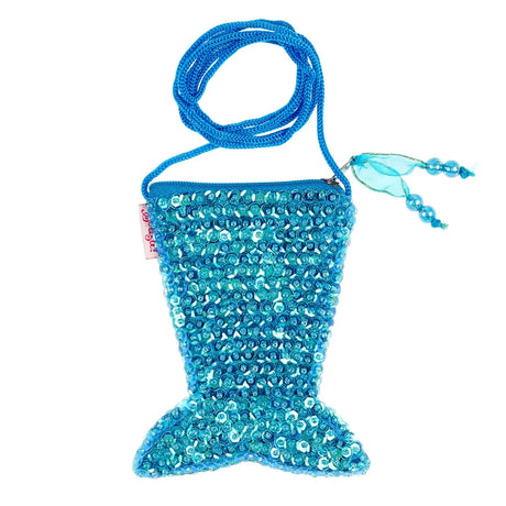 handtas glitter blauw zeemeermin souza
