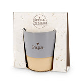mok koffietas papa hartje blauw keramisch
