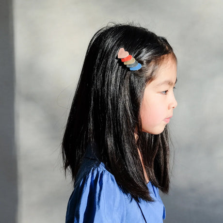 Retro Rainbow Layered Heart Clips • Mimi & Lula (2 stuks)