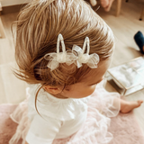 Haarspeldjes Twist en Strik  • Cream Organza
