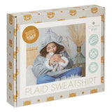 Grijze Beer Hoodie Plaid