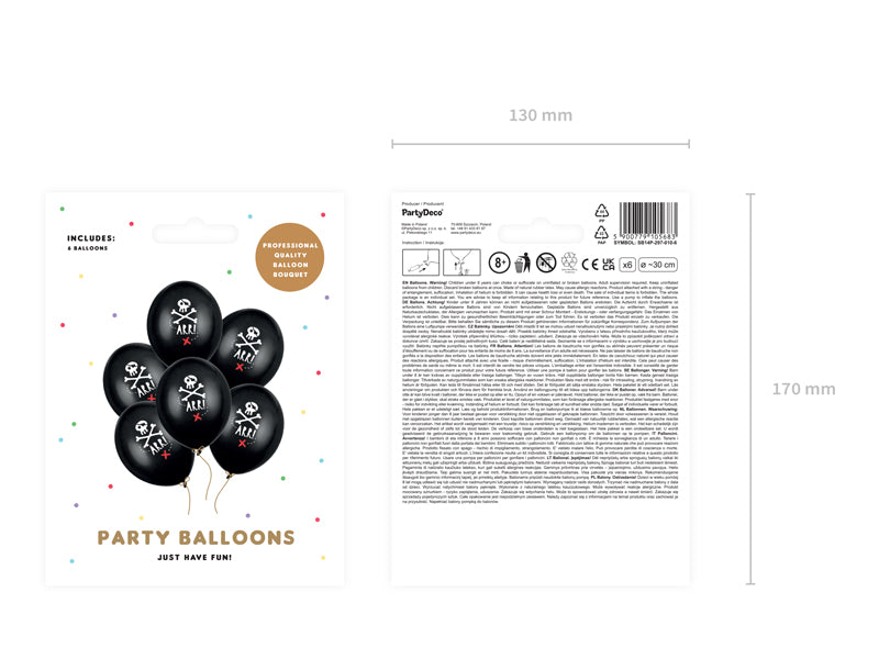Ballon • Piraten (6 stuks) - Helloboy