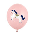 roze ballon paard