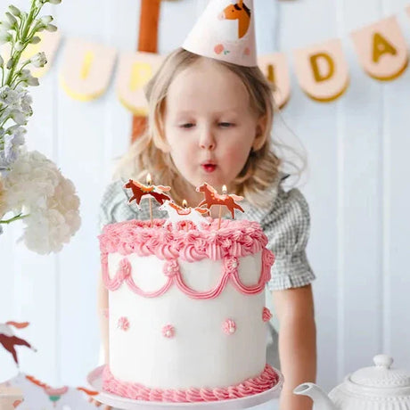 Verjaardagskaarsen • Paard (3 stuks)