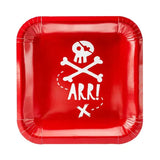 papieren bordjes piraten rood