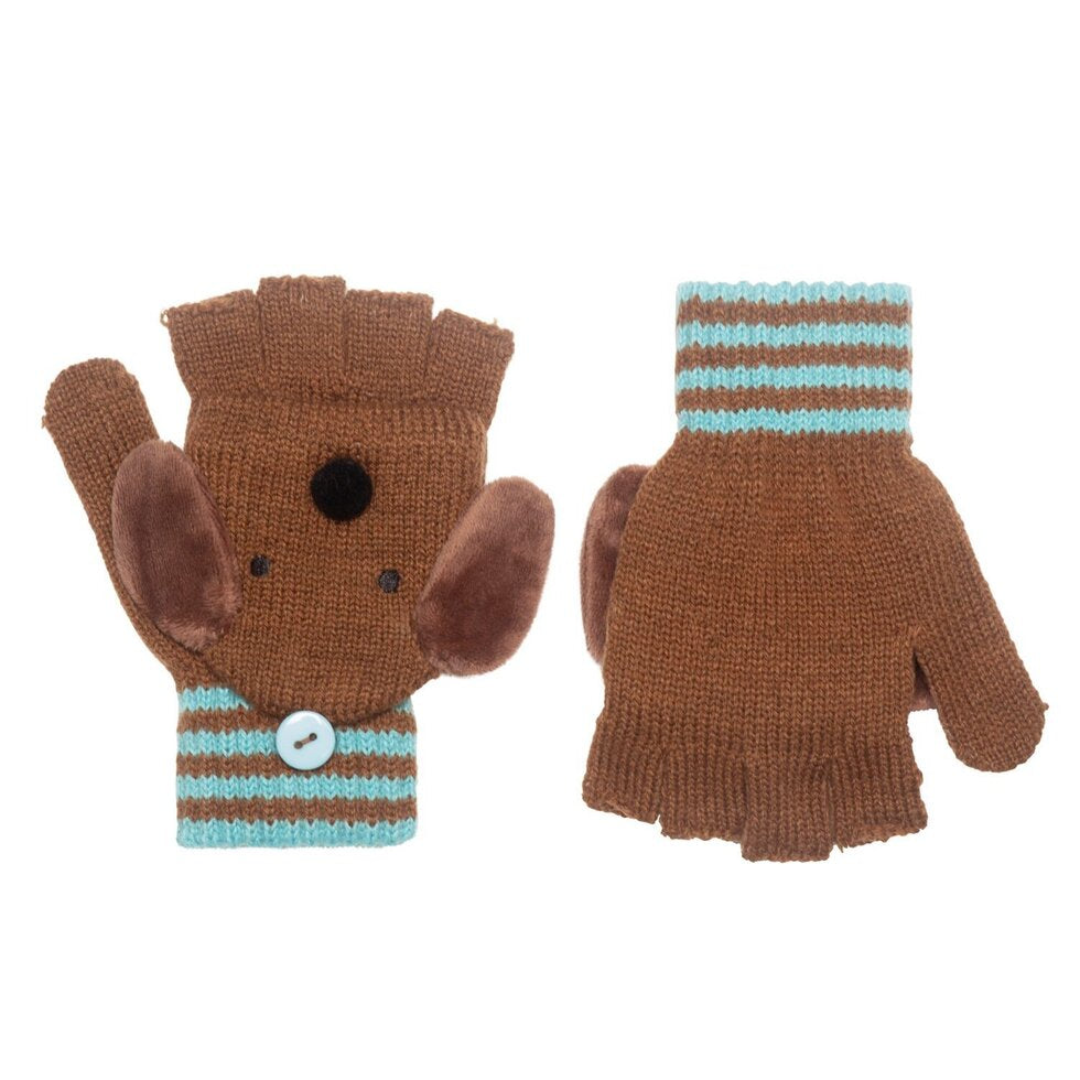 teckel hond handschoenen bruin