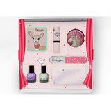 Rosajou make-upset Ree in roze geschenkdoos met nagellak, lippenstift, nagelvijl, spiegeltje en oogschaduw.