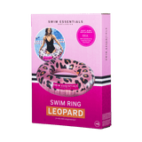 Roze verpakking van de Swim Essentials zwemband met een afbeelding van de roségouden panterprint zwemband