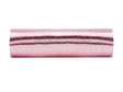 Rol glanzende roségouden serpentine, liggend op een witte achtergrond.